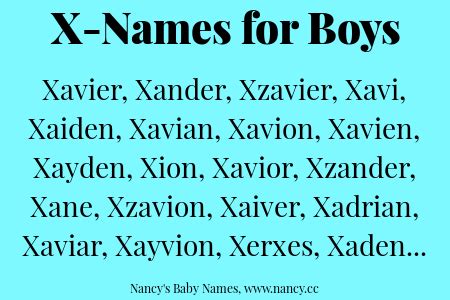 x for name|x names for boys.
